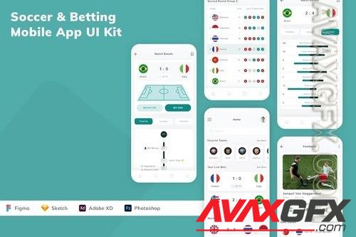 Soccer & Betting Mobile App UI Kit EXEE4KF
