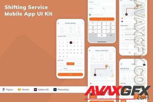 Shifting Service Mobile App UI Kit QRKUCJB