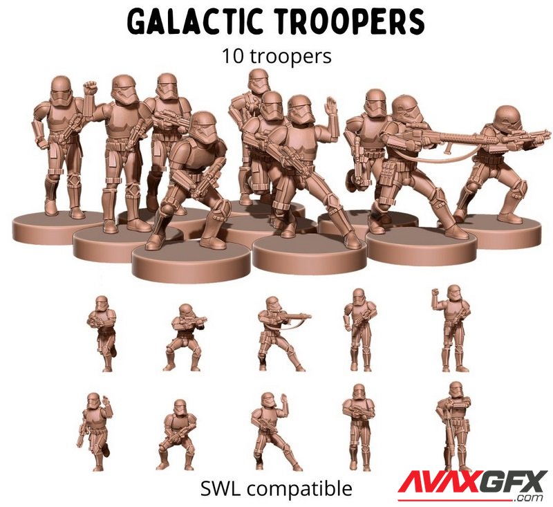 Galactic Troopers - 3D Print Model