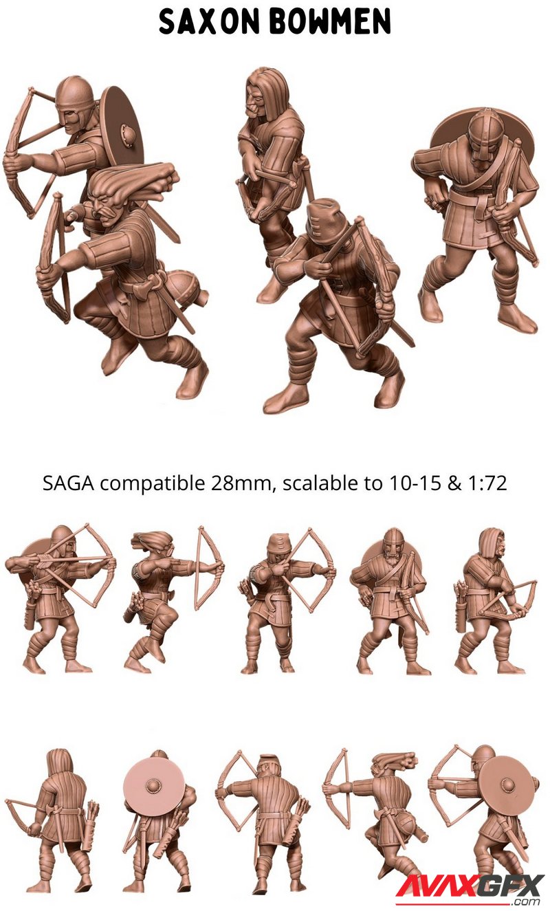 Saxon Bowmen - 3D Print Model