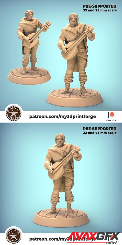 My3DPrintForge - Half-Elf Bard – 3D Print