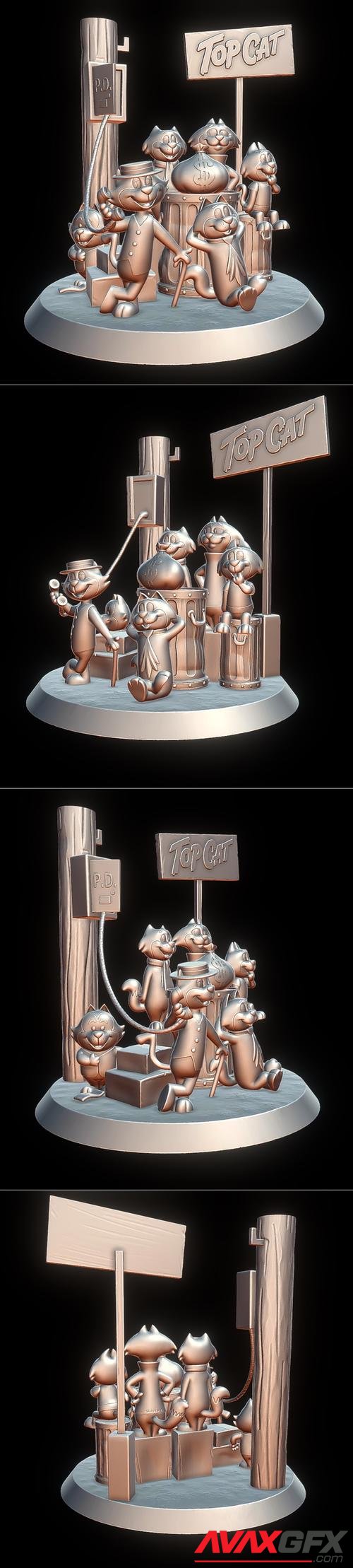 Top Cat Diorama – 3D Print