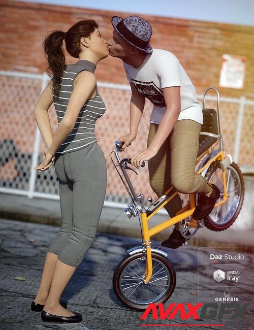 Love on 2 Wheels Poses for Genesis 8