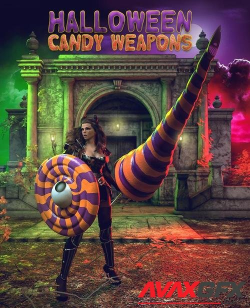 Halloween Candy Weapons for Genesis 8