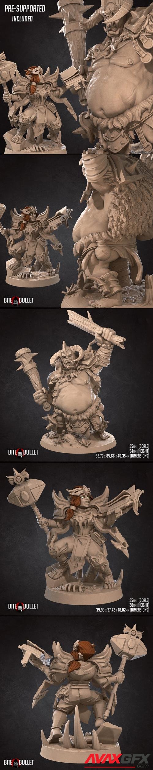 Bite the Bullet - Dafne and Guliak the Epic Battle – 3D Print