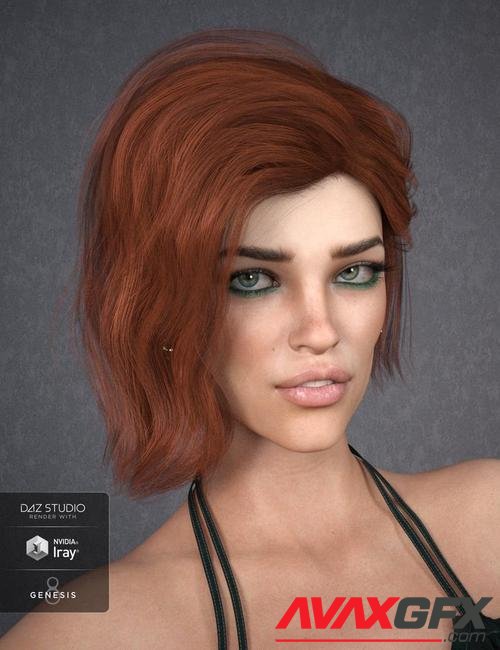 Kitty Hair for Genesis 8 Females