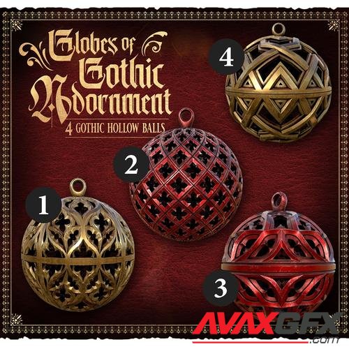 Raging Heroes Xmas - Globes of Gothic Adorment – 3D Print