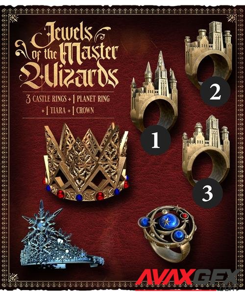 Raging Heroes Xmas - Jewels of the Master Wizards – 3D Print