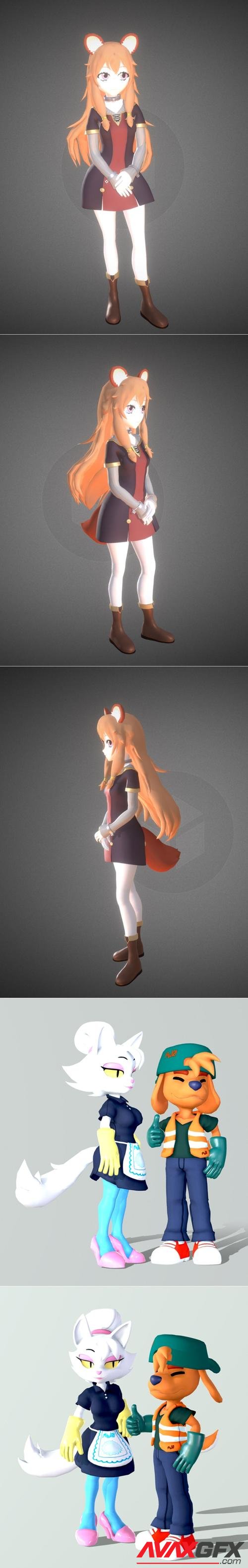 Raphtalia - Rising of the Shield Hero and Rote - Twinkelen - AW0 – 3D Print