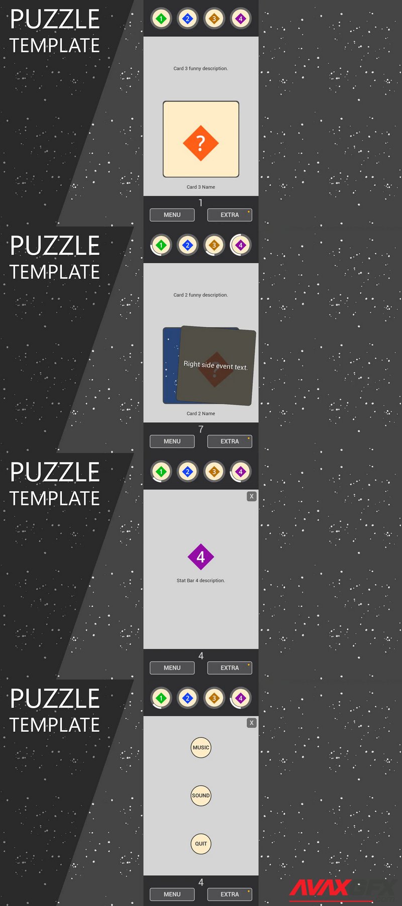 Card Puzzle Template for PC and Mobile