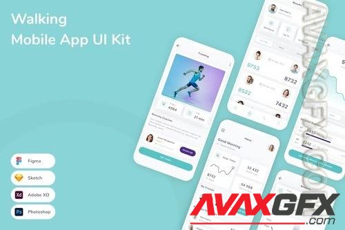 Walking Mobile App UI Kit