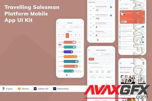 Travelling Salesman Platform Mobile App UI Kit 