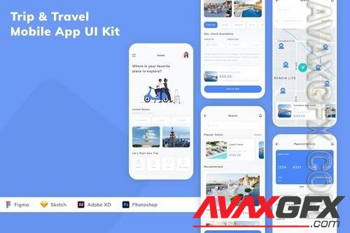 Trip & Travel Mobile App UI Kit