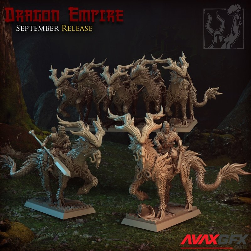 Dragon Empire - Kirin Riders - 3D Print Model