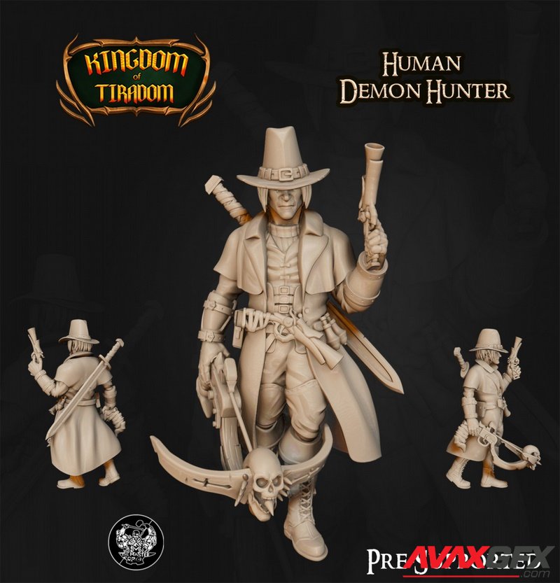 Kingdom of Tiradom - Human Demon Hunter - 3D Print Model