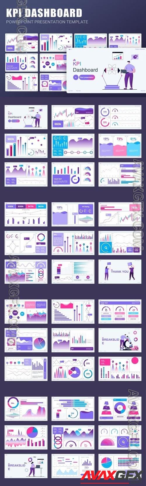 KPI Dashboard PowerPoint Template 2