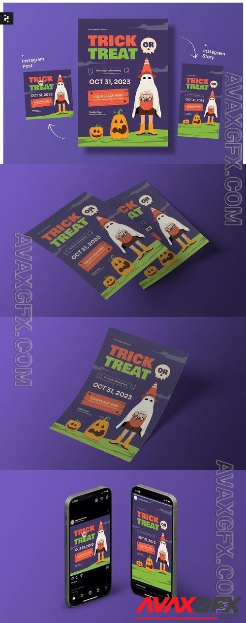 Trick or Treat Flyer UKZJLF8