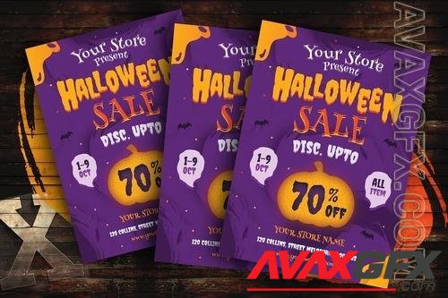 Halloween Sale Flyer Template HUU8A2Z