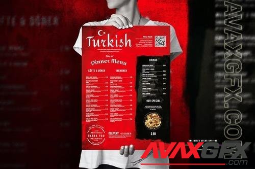 Turkish Food Menu Big Poster Design EQLV6WW