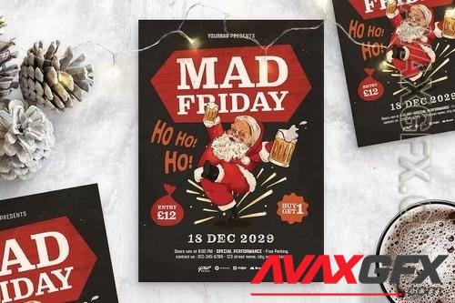 Mad Friday Christmas Flyer Template 4JUYRX7