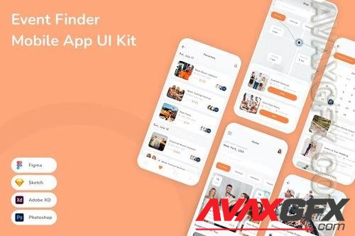 Event Finder Mobile App UI Kit WVEWF2G