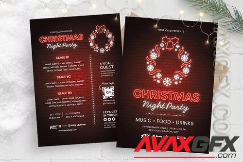 Christmas Party Flyer Template 3BR8YAN