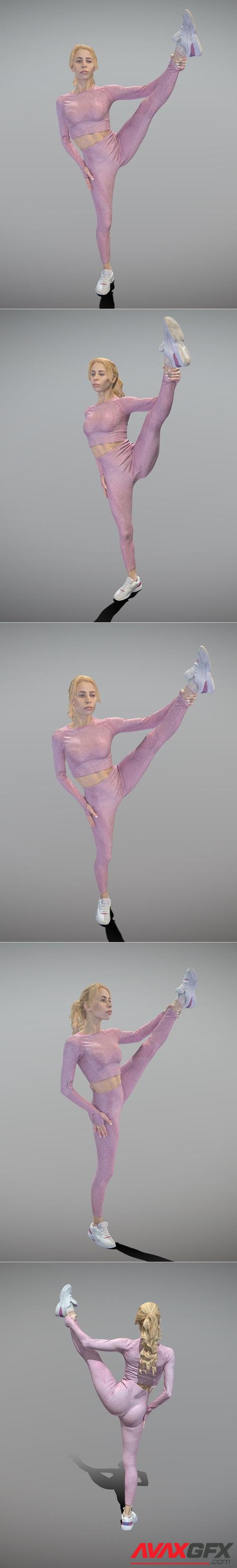Beautiful woman stretching leg 300 – 3D Print