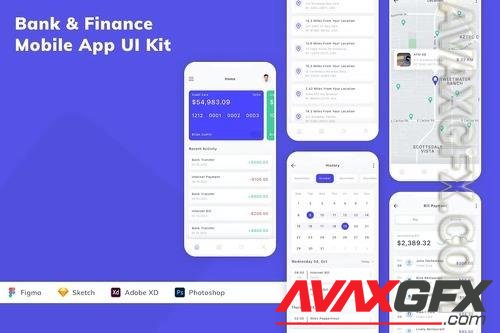 Bank & Finance Mobile App UI Kit 