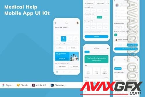 Medical Help Mobile App UI Kit