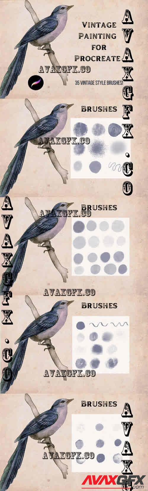 Vintage Painting Brushes for Procreate
