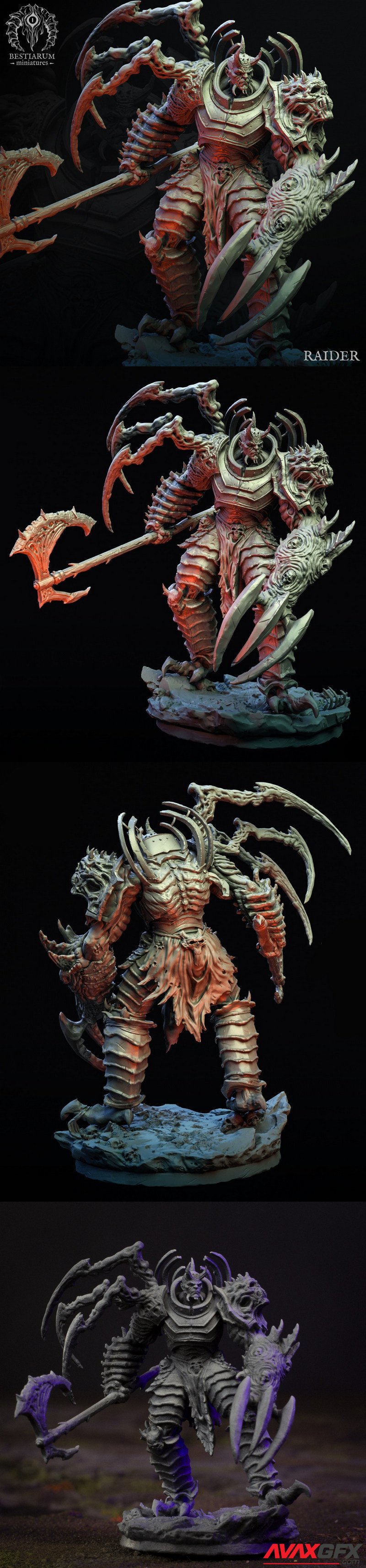 Bestiarum Miniatures - Scragoth Raider Pose 2 - 3D Print Model