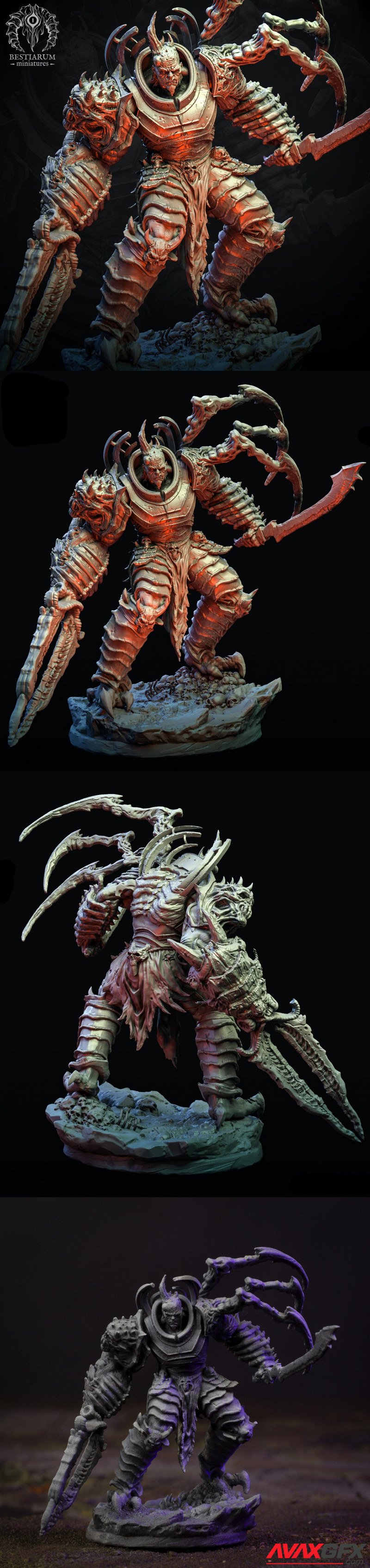 Bestiarum Miniatures - Scragoth Raider Pose 3 - 3D Print Model