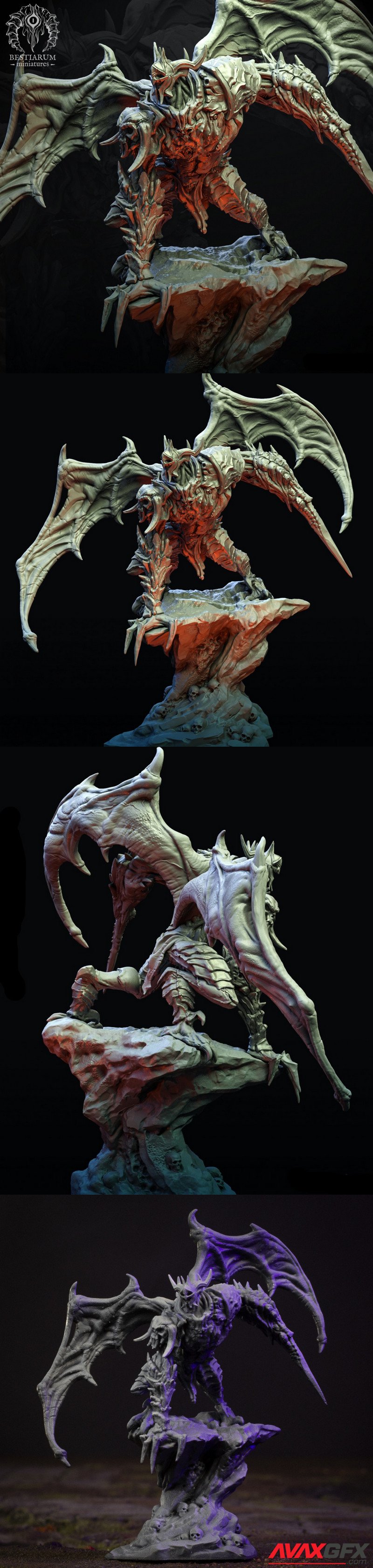 Bestiarum Miniatures - Scragoth Raptor Pose 1 - 3D Print Model