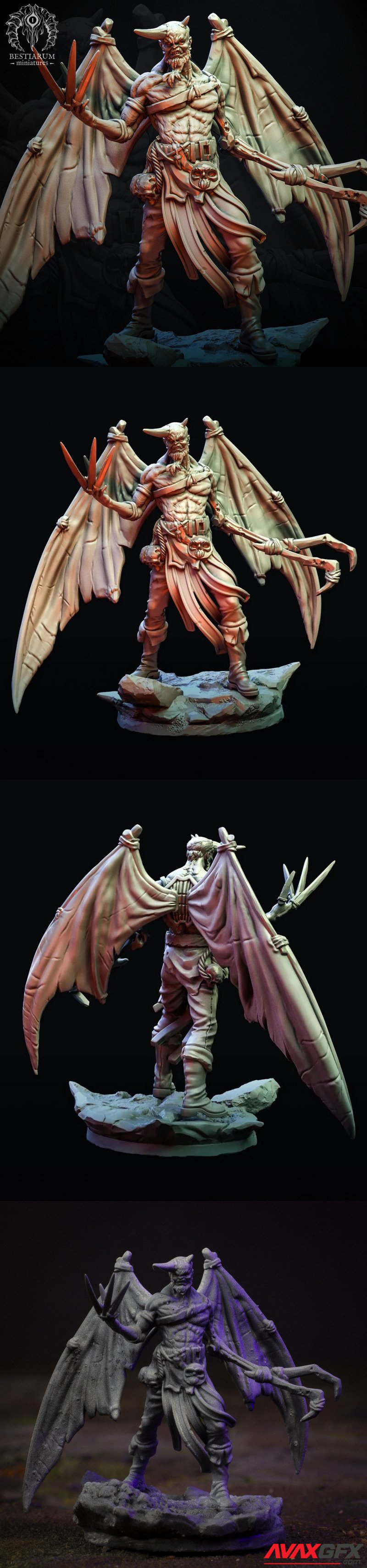 Bestiarum Miniatures - Skragoth Zealot Pose 1 - 3D Print Model