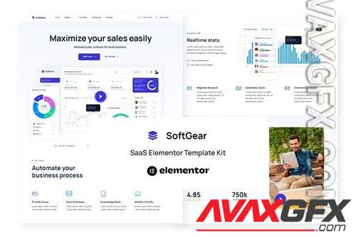 ThemeForest - SoftGear - SaaS Elementor Template Kit/40187252