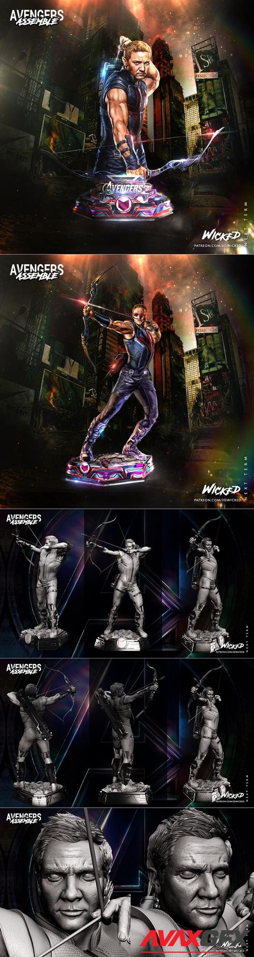 Wicked - Hawkeye and Bust – 3D Print