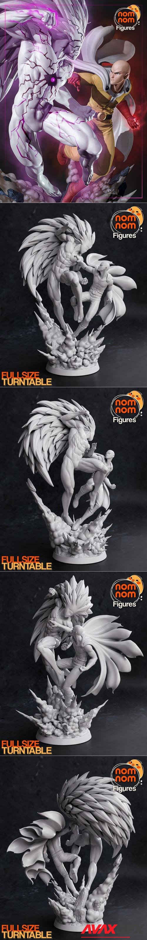 Saitama vs Boros – 3D Print