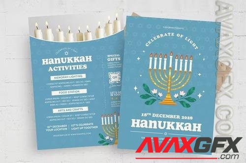 Hanukkah Flyer Template X9UKKF3