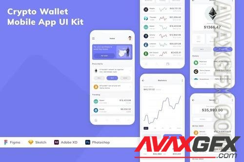 Crypto Wallet Mobile App UI Kit WTU4PYV