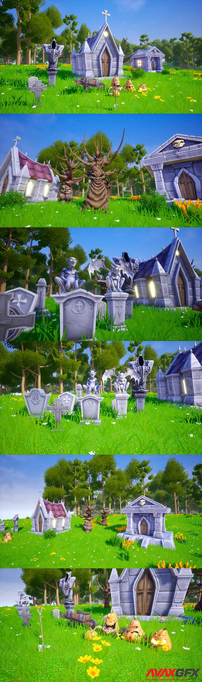 Spooky Stylized Graveyard Pack