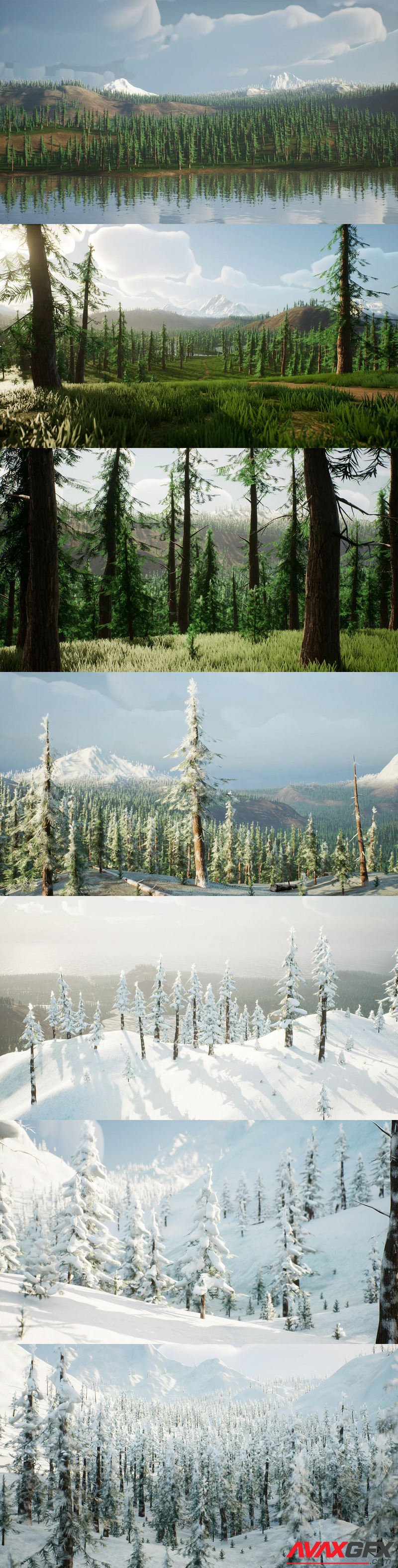 Stylized Trees Pack 2