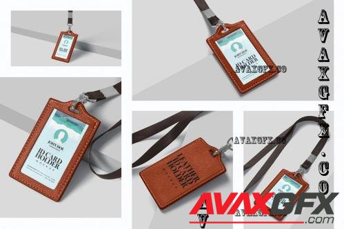 Leather Id Card Holder Mockups - 7419798