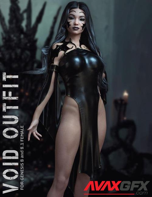 dForce Void Outfit for Genesis 8 and 8.1F