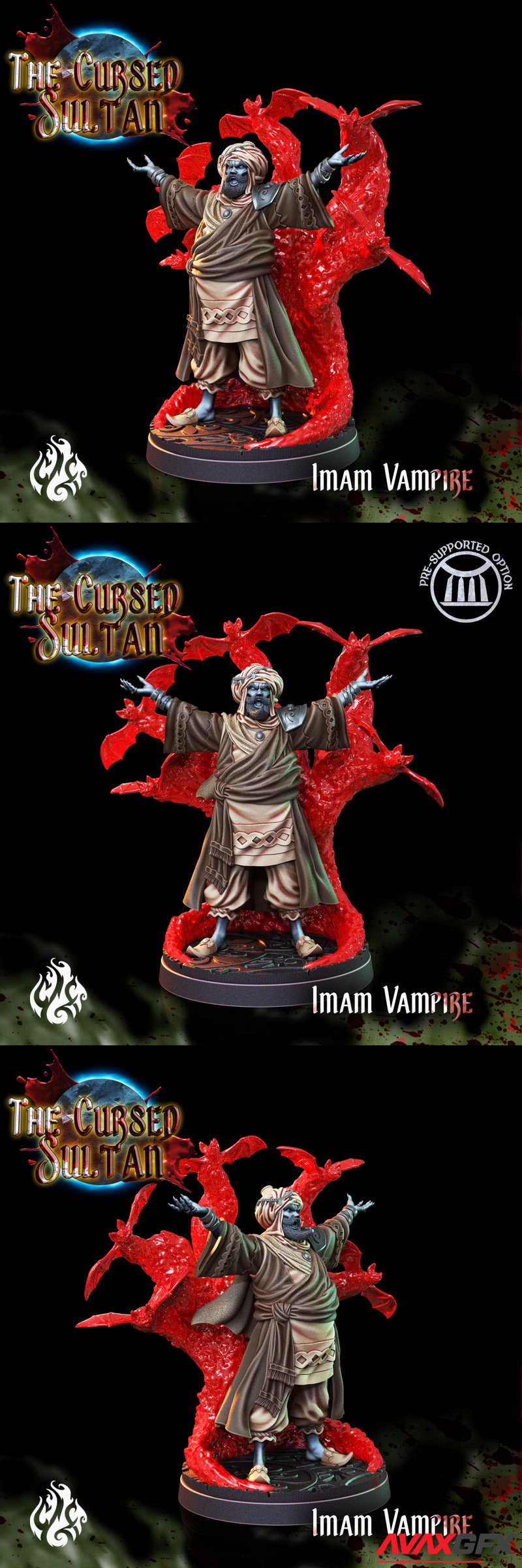 The Cursed Sultan - Imam Vampire - 3D Print Model