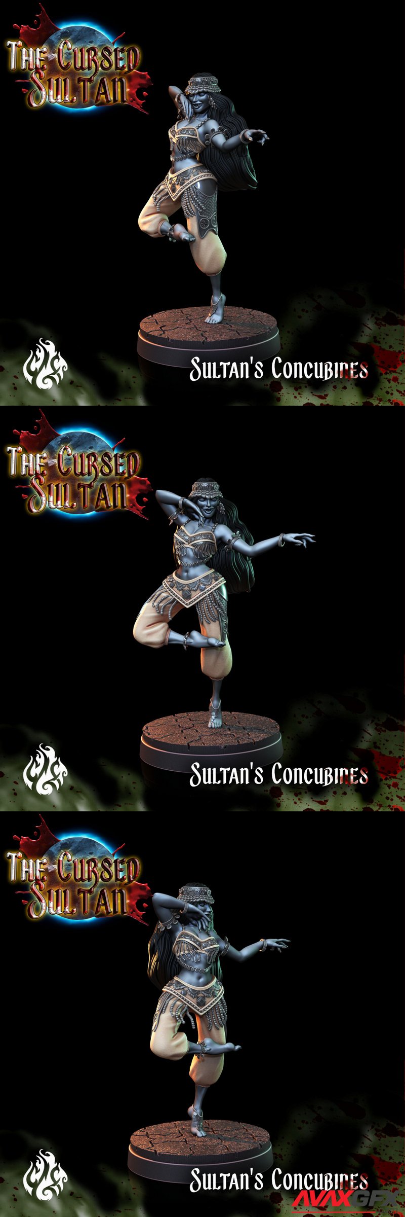 The Cursed Sultan - Sultan's Concubine 1 - 3D Print Model