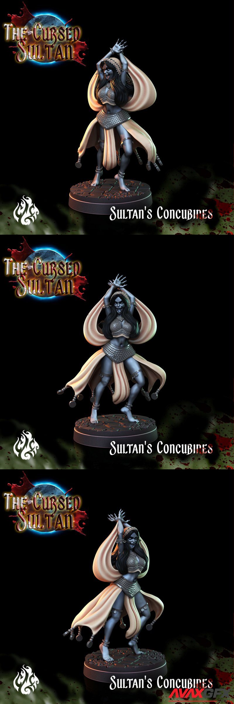 The Cursed Sultan - Sultan's Concubine 2 - 3D Print Model