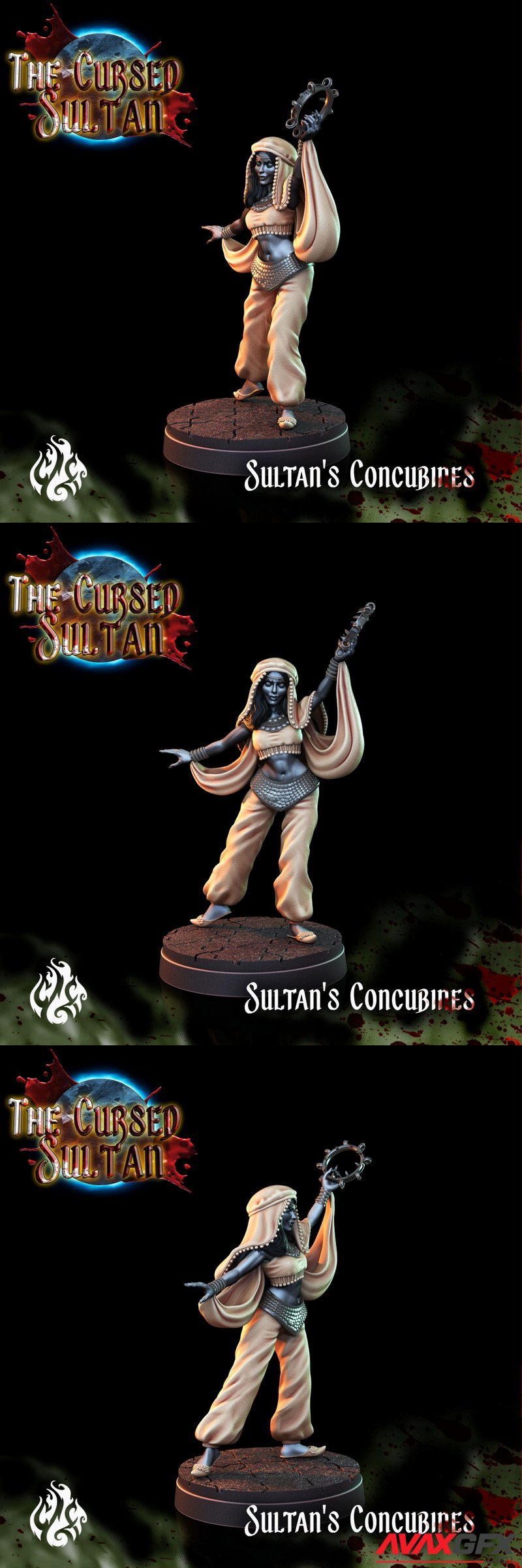 The Cursed Sultan - Sultan's Concubine 3 - 3D Print Model