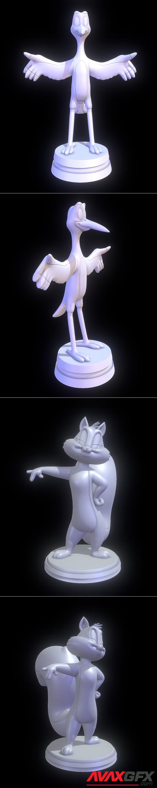 Whizzer - The Swan Princess and Penelope Pussycat - Looney Tunes – 3D Print