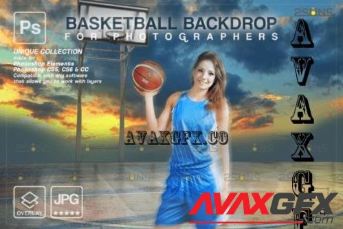 Basketball Digital Backdrop V07 - 10296344