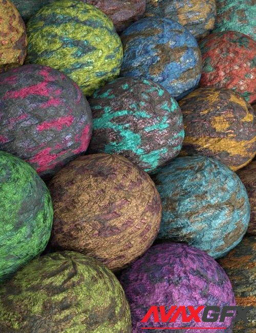 MMX Colorful Rock Shaders 2 for Iray